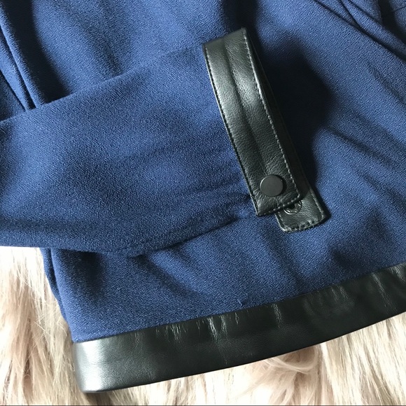 SOLD🥂 HELMUT LANG Morse Leather Trim Faux Wrap Top NWT - Picture 8 of 16